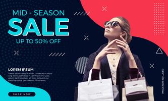 Abstract Fashion Banner Design vector