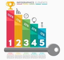 INFOGRAPHICS Business Staircase element design the number vector