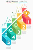 INFOGRAPHICS Staircase design vector