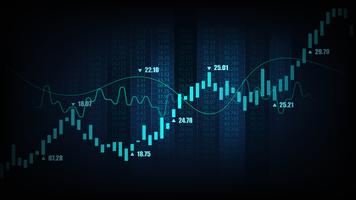 Stock market trading graph  vector