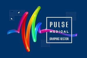 Pulso médico colorido vector