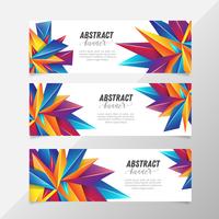 Geometric Abstract  banner pack vector