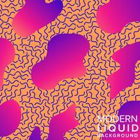 Zig Zag Liquid color background design with trendy shapes composition vector