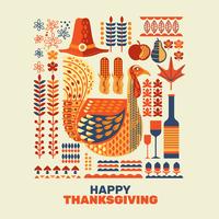 Happy Thanksgiving Element Set vector