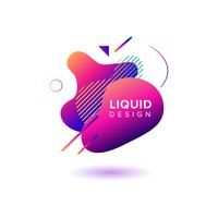 Color abstract liquid shape