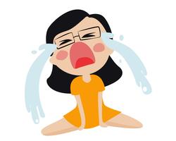 Girl Crying vector