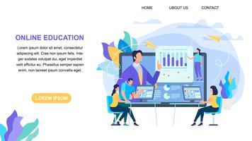 Online Education Horizontal Banner with Copy Space