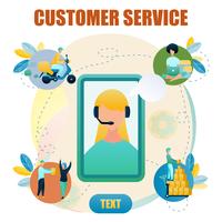 Banner Customer Service Online Store vector