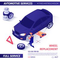 Banner for Advertising Wheel Replacement Service
