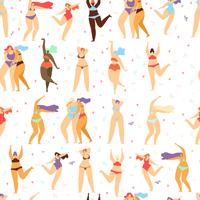 Body Positive Motivate Seamless Pattern vector