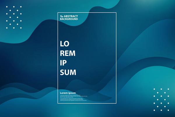 Gradient dark blue wavy tech design