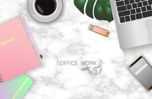 Office desk, workplace desk table