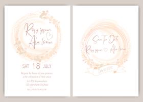 Elegant wedding invitation vector