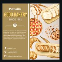 Bakery Social media template vector