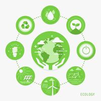 Infografía de ecología vector