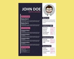 Curriculum vitae vector