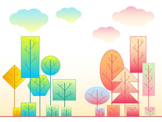 Tree geometric colourful wonderland 