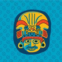 Máscara de la tribu mexicana vector