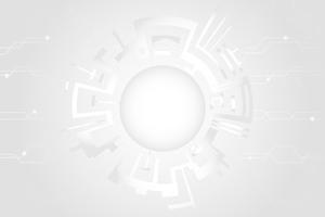 Grey white Abstract technology Circles background vector