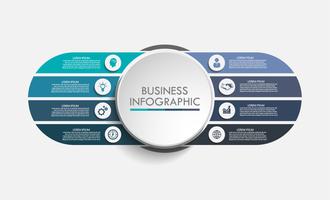 Business data infographic  vector