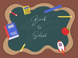 Back to school poster template vector