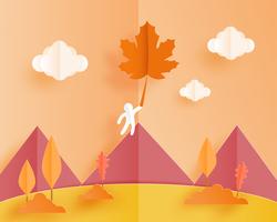 Paisaje de otoño vector