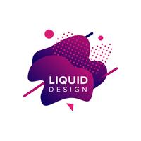 Colorful liquid shape vector