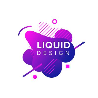 Color abstract liquid shapes