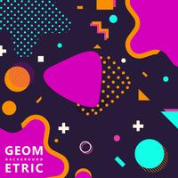 trendy geometric shapes memphis hipster background vector