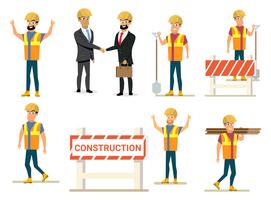 Construction Business People Collection vector