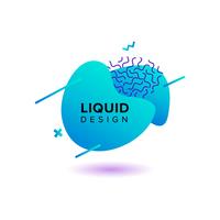 Color abstract liquid shape