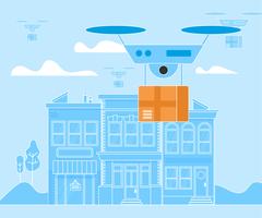 Digital Drone Drop Off vector