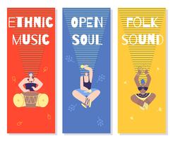 Set of Music Banners