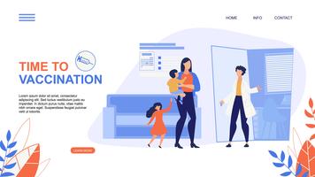 Vaccination Landing Page vector