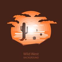 Wild west landscape vector