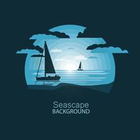 Seascape Illustration  vector