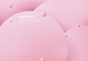 Pink pastel liquid fluid circles with halftone texture. vector