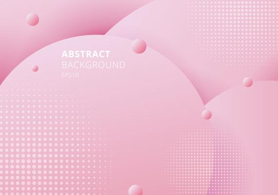 Pink pastel liquid fluid circles with halftone texture.