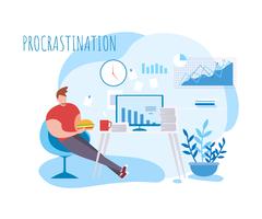 Procrastination Coffee Break vector