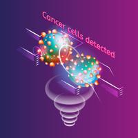 Células cancerosas detectadas vector