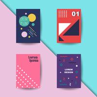 trendy cover set vector