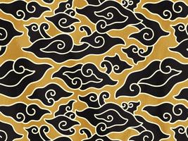 Black Gold Batik Megamendung Pattern vector