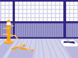 martials arts dojo scene vector