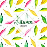 Modern Leaf Beautiful Watercolor Autumn Leaves Background vector