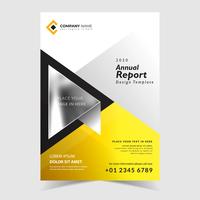 Yellow Annual Report Template vector