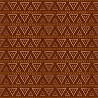 Geometric knitted pattern with triangles vector