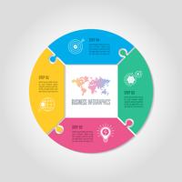 infographic design business concept with 4 options, parts or processes. vector