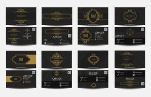 Set of business card Luxury vector