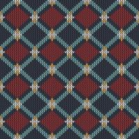 Geometric ethnic knitted pattern vector