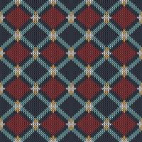 Geometric ethnic knitted pattern vector